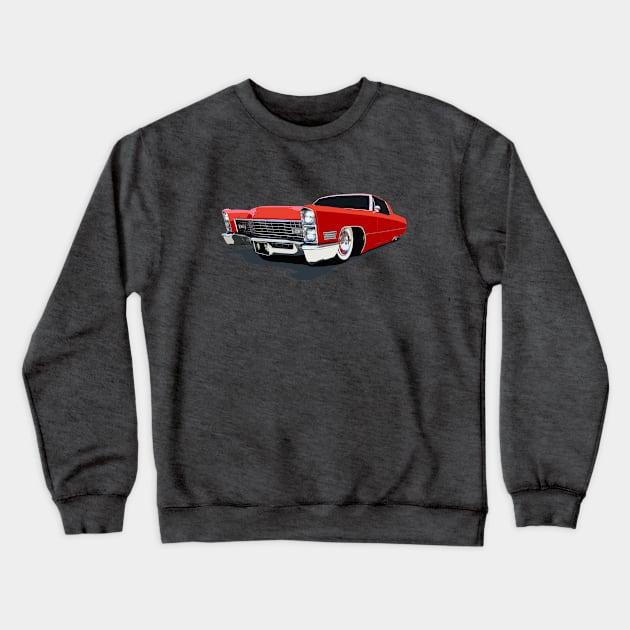 1967 Cadillac Coupe De Ville Crewneck Sweatshirt by mal_photography